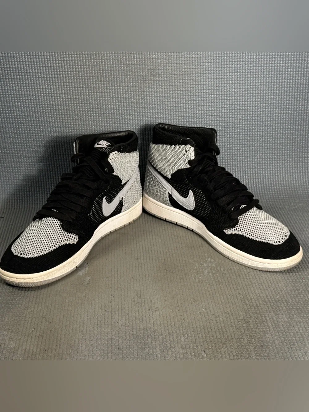 Nike Air Jordan 1 Retro High FlyKnit Shadow Black Shoes 919704-003 Men’s Size 10
